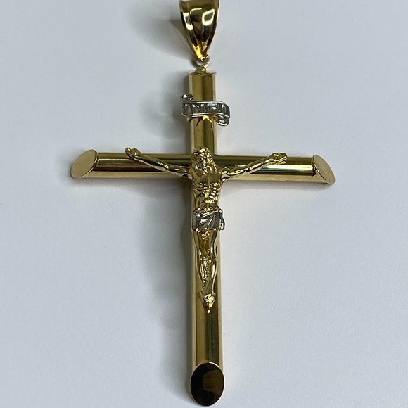 14K Gold  Filled Big Cross - Big Crucifix - Fine Jewelry - Picture 1 of 9